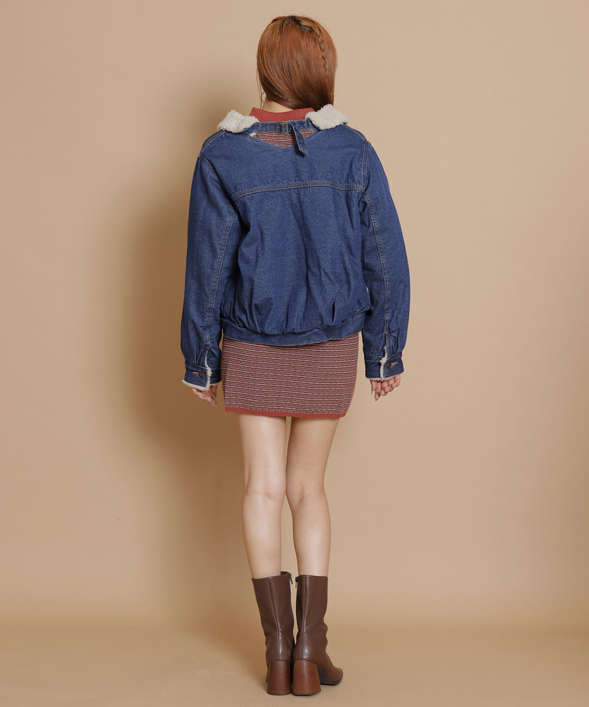 REDYAZEL「ボアコーデュロイデニムジャケット」|ブルゾン・スタジャン|