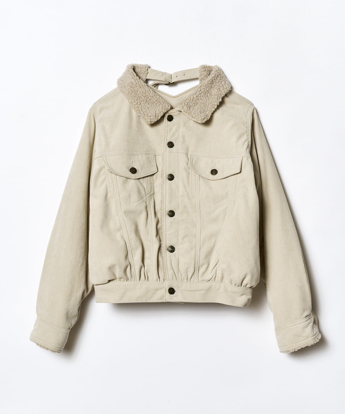 REDYAZEL「ボアコーデュロイデニムジャケット」|ブルゾン・スタジャン|