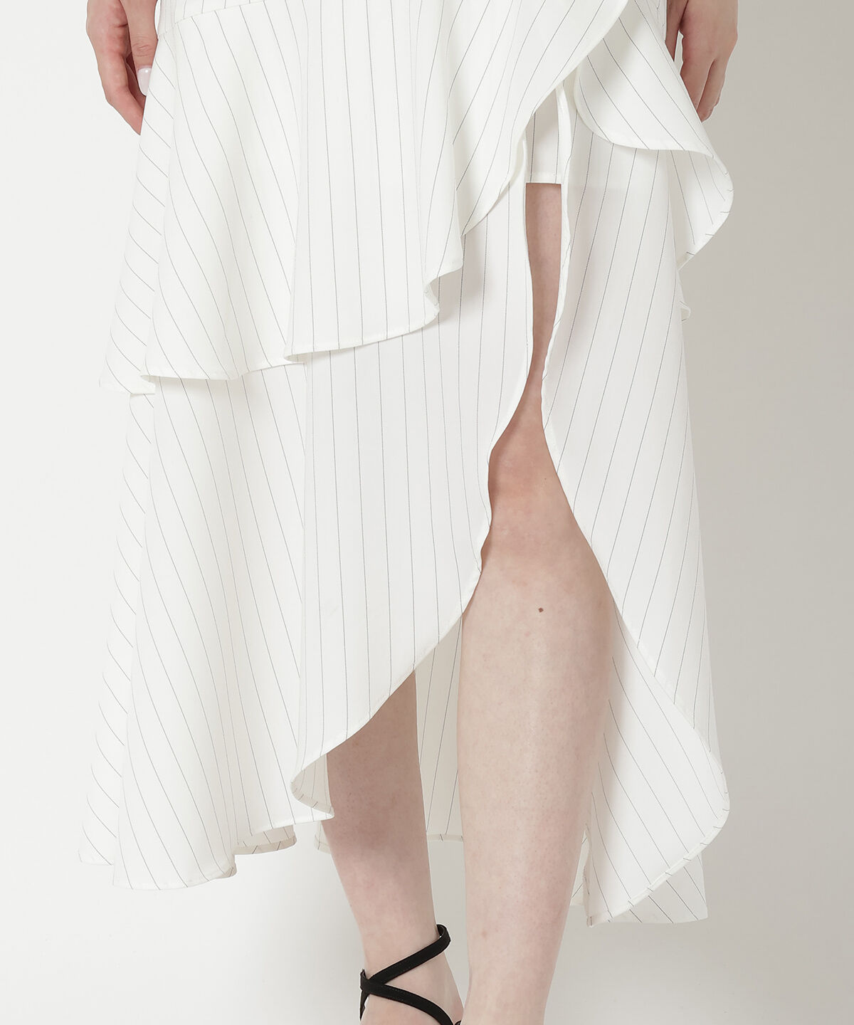 REDYAZEL「サス付きアシメフレアスカート」|フレア|