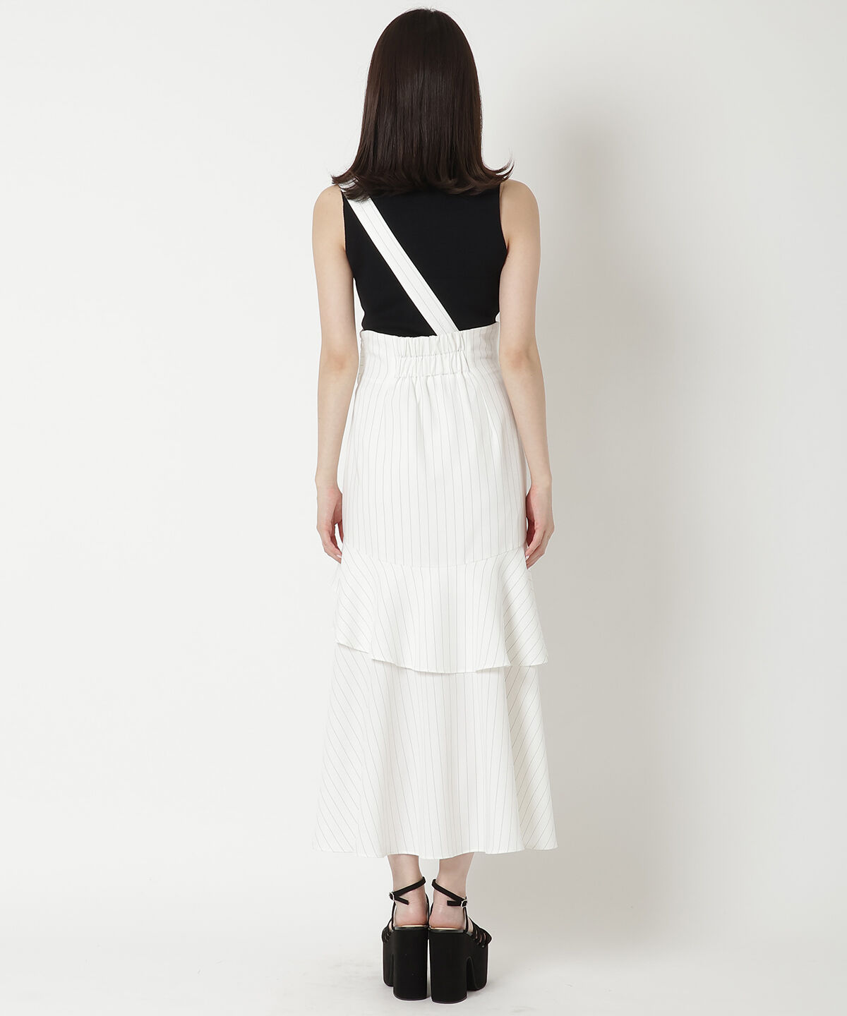 REDYAZEL「サス付きアシメフレアスカート」|フレア|