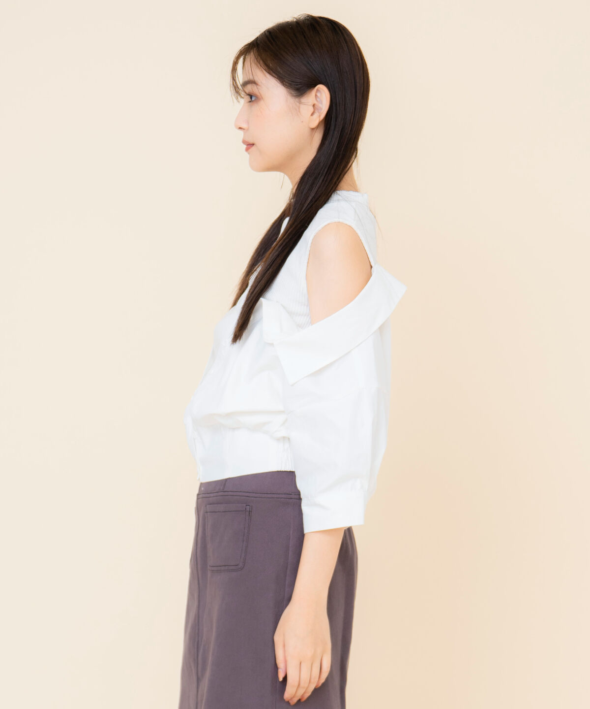 REDYAZEL「シャツレイヤードトップス」|Tシャツ・カットソー|