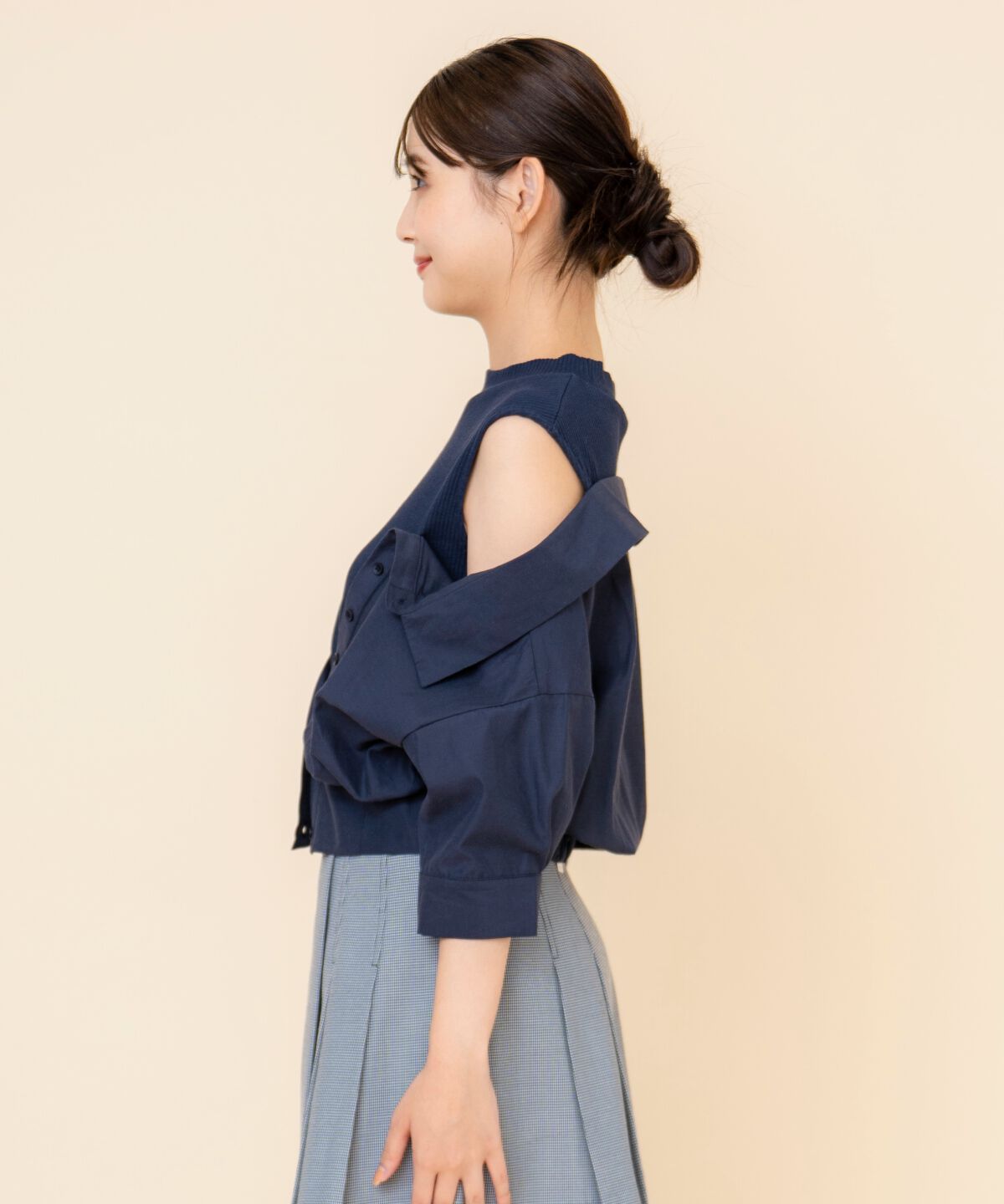 REDYAZEL「シャツレイヤードトップス」|Tシャツ・カットソー|