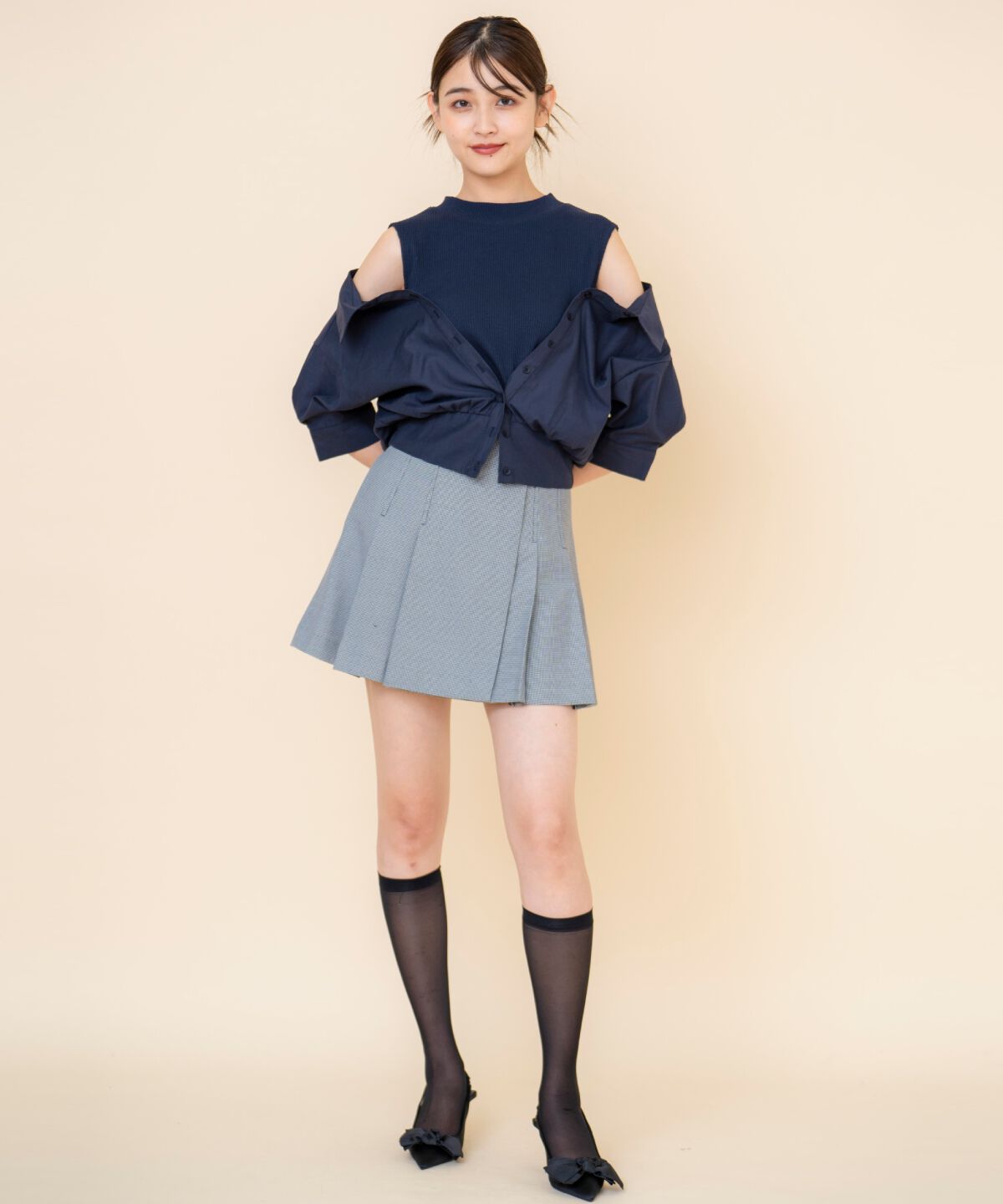 REDYAZEL「シャツレイヤードトップス」|Tシャツ・カットソー|