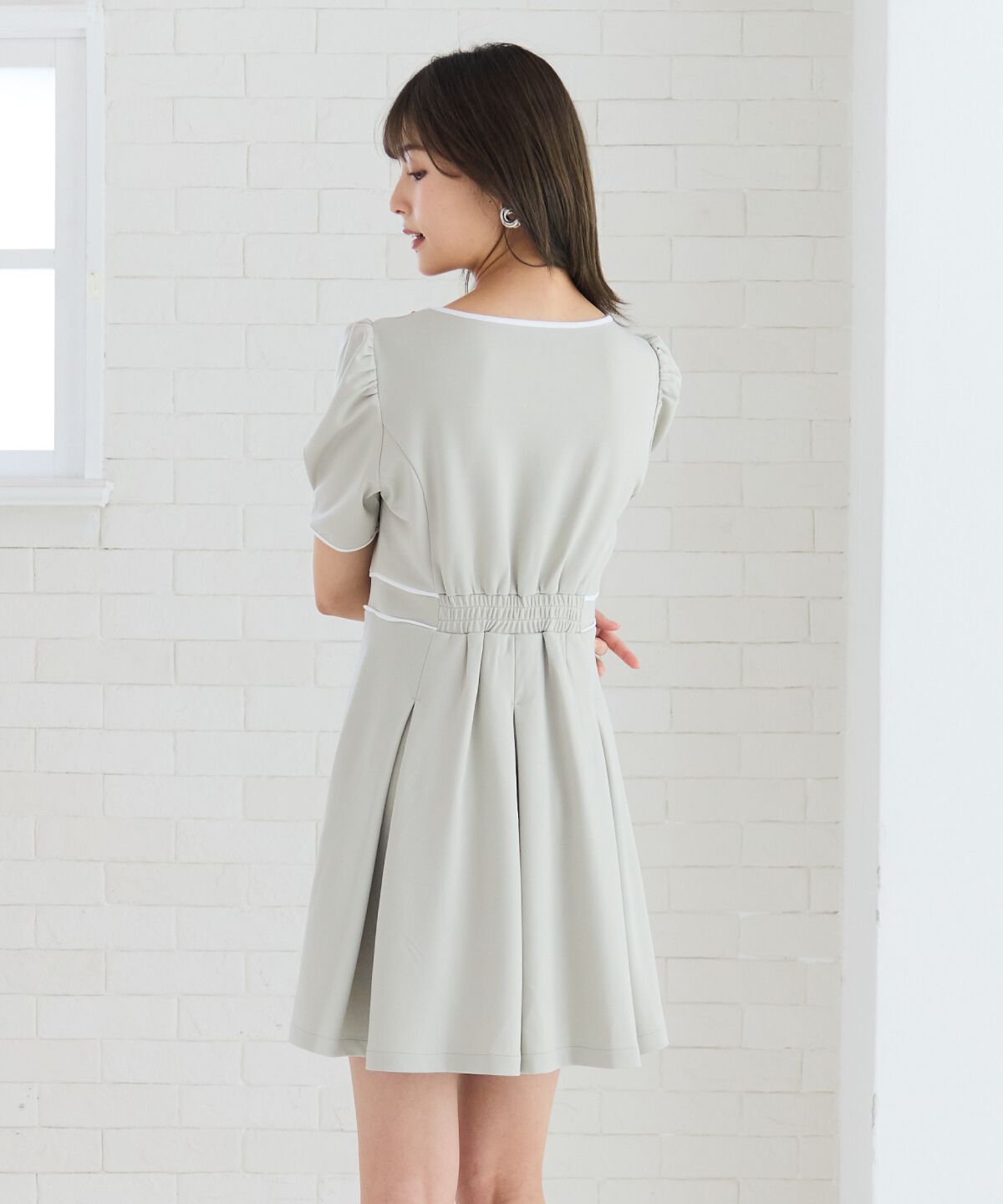 REDYAZEL「ボックスタックフレアカットワンピース」|ワンピース|