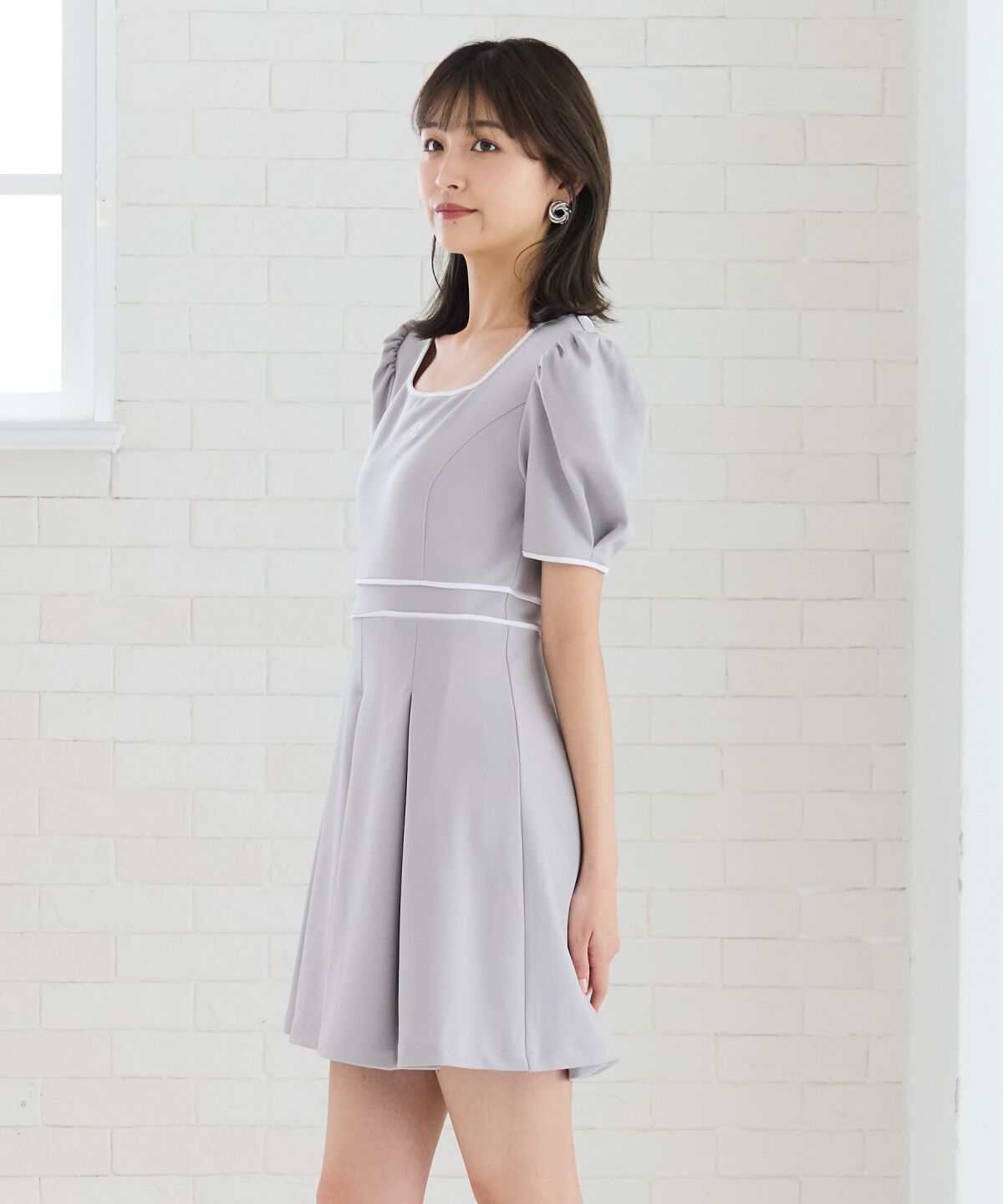 REDYAZEL「ボックスタックフレアカットワンピース」|ワンピース|