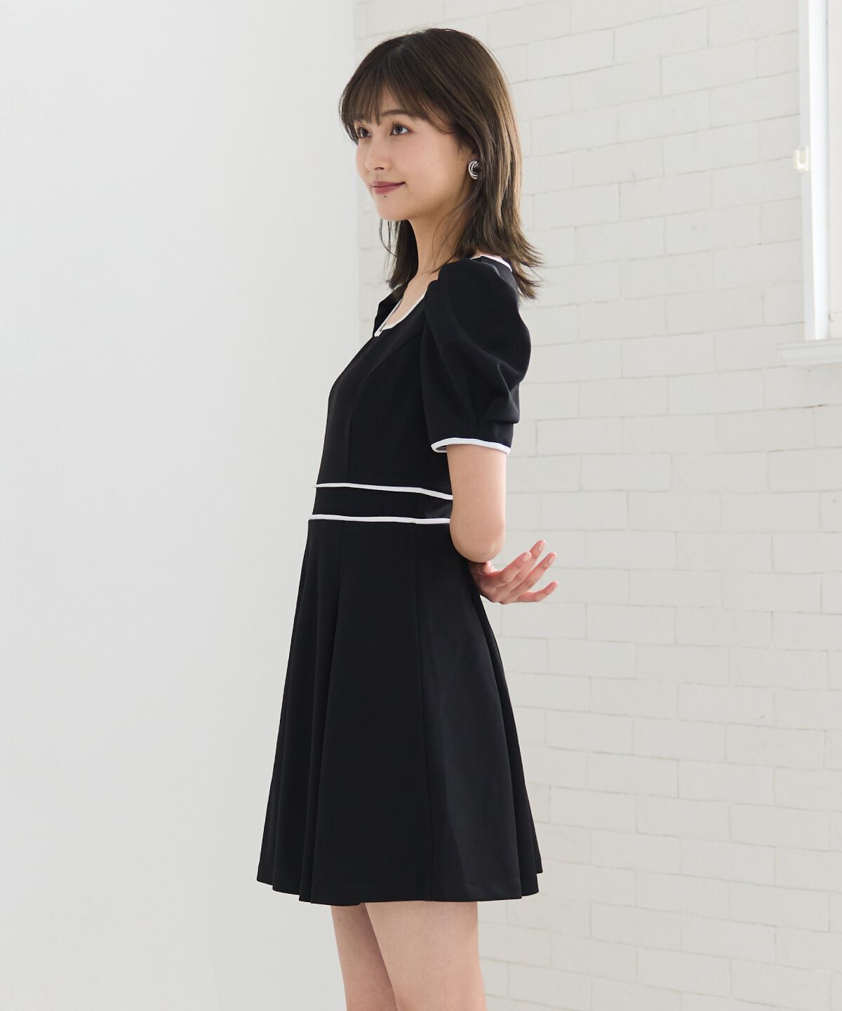 REDYAZEL「ボックスタックフレアカットワンピース」|ワンピース|