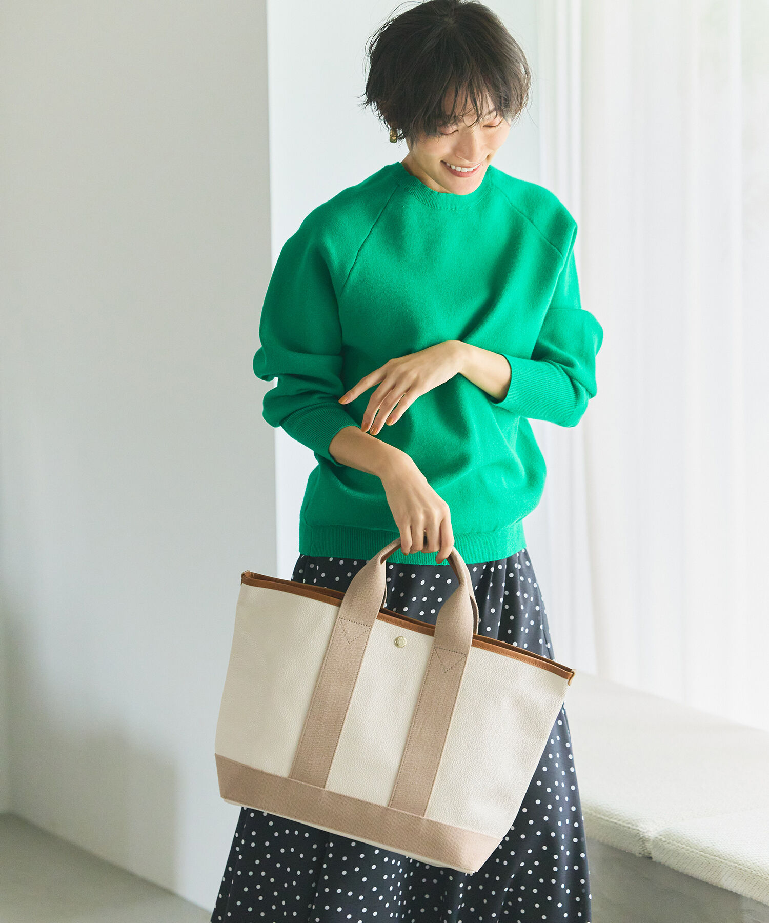 TOPKAPI BREATH「スコッチグレインネオレザー A4トートバッグ【VERY 掲載】」|トートバッグ|