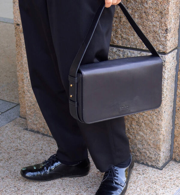 O MY BAG「【オーマイバッグ】ジーナ ロンゲット/ブラック ナチュラルレザー/ショルダーバッグ メンズ レディース」|ショルダー・メッセンジャー|ブラック