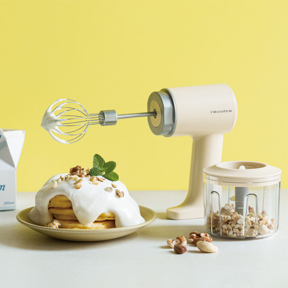 recolte「レコルト コードレス ホイップ＆チョッパー　RCW-1」|食器・キッチングッズ|クリームホワイト