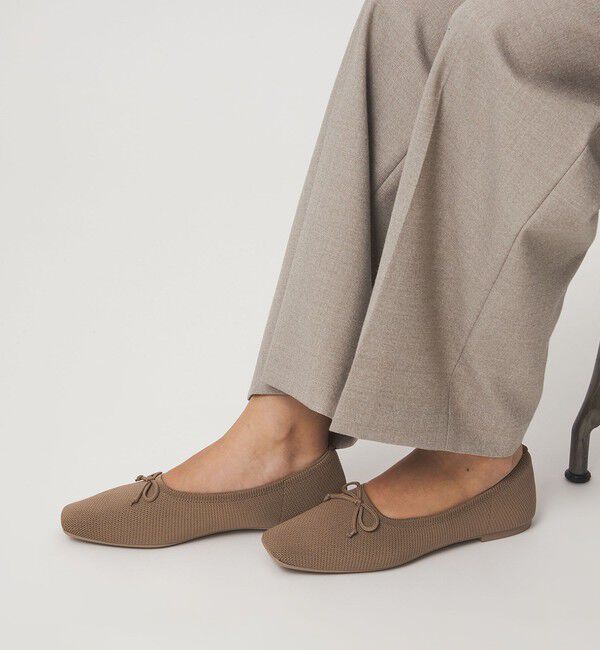 UNITED ARROWS green label relaxing「ウェルネス スクエア バレエシューズ / フラットシューズ 撥水 ウォッシャブル」|バレエシューズ|