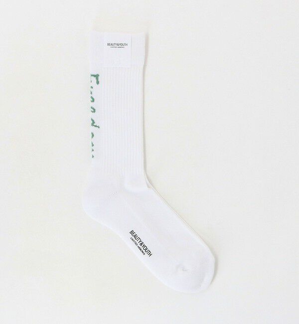 BEAUTY&YOUTH UNITED ARROWS「フリーダム スタンダード ロゴ ソックス」|ソックス|WHITE