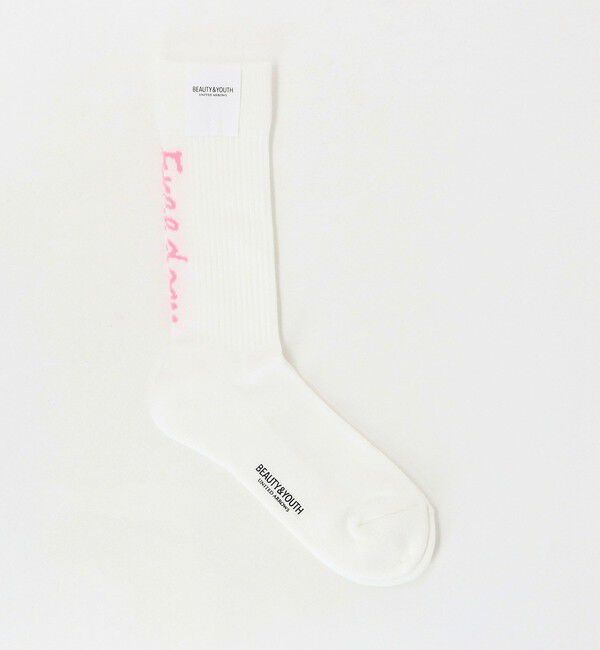 BEAUTY&YOUTH UNITED ARROWS「フリーダム スタンダード ロゴ ソックス」|ソックス|OFF WHITE