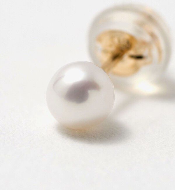 BEAUTY&YOUTH UNITED ARROWS「K10 淡水パール ピアス/4mm」|ピアス|