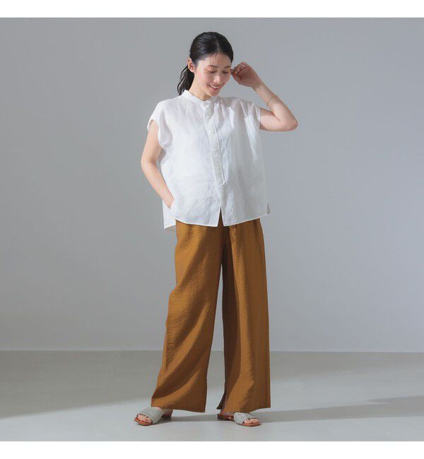 Demi-Luxe BEAMS 「TICCA / リネン フレンチスリーブ シャツ」|シャツ・ブラウス|