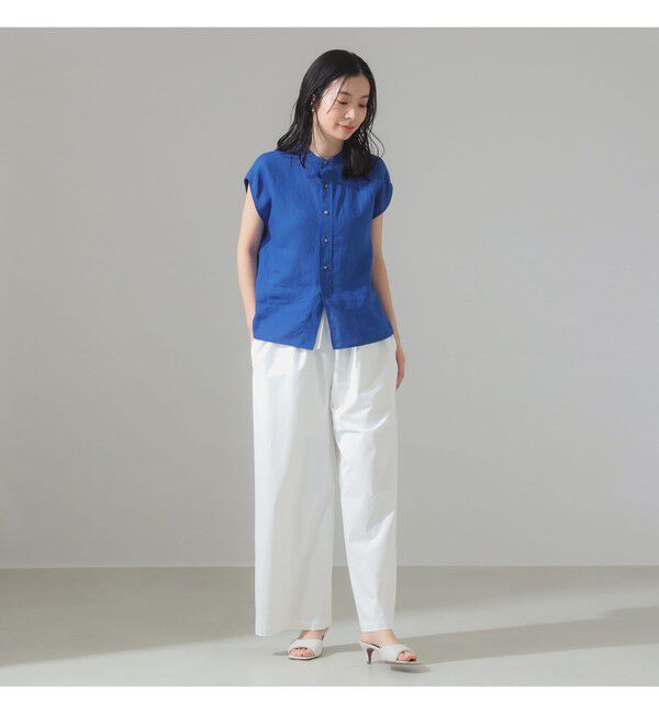 Demi-Luxe BEAMS 「TICCA / リネン フレンチスリーブ シャツ」|シャツ・ブラウス|