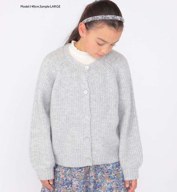 SHIPS KIDS「SHIPS KIDS:100～140cm / ＜手洗い可能＞ 5G 畔ニット カーディガン」|カーディガン|