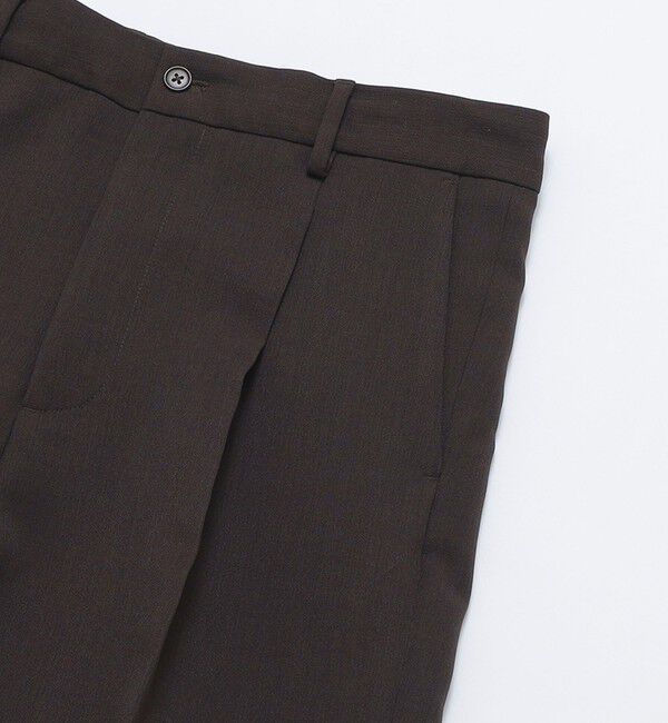 SHIPS「SHIPS: Reflax(R) ダブルクロス ワンタック ワイド パンツ」|チノ|