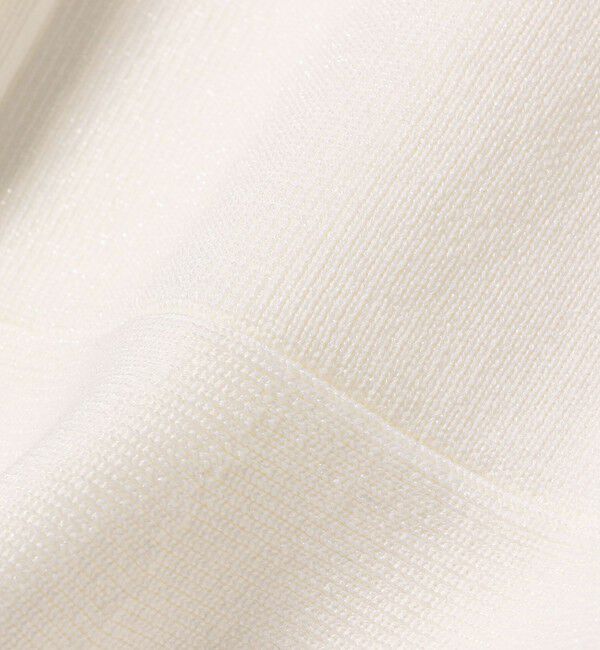 SHIPS for women「* 〈手洗い可能〉ラメ ペプラム バナナ スリーブ カーディガン 24SS ◇」|カーディガン|