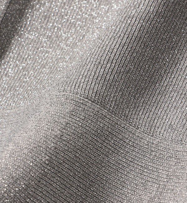 SHIPS for women「* 〈手洗い可能〉ラメ ペプラム バナナ スリーブ カーディガン 24SS ◇」|カーディガン|