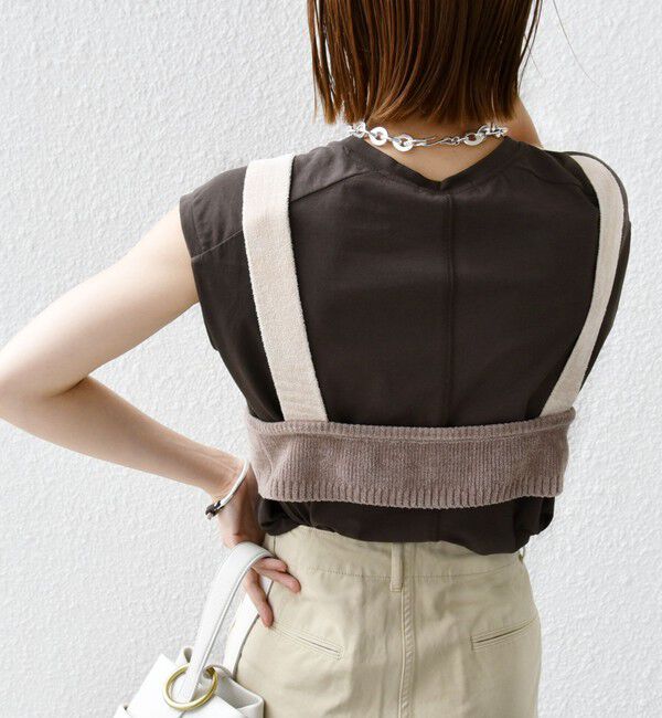 SHIPS for women「〈手洗い可能〉モールヤーン ニット ビスチェ」|ニット・セーター|カーキ