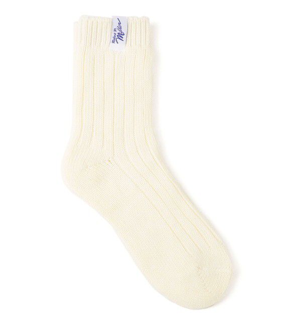 SHIPS any「miller: ピスネーム付き リブ ソックス」|ソックス|ホワイト