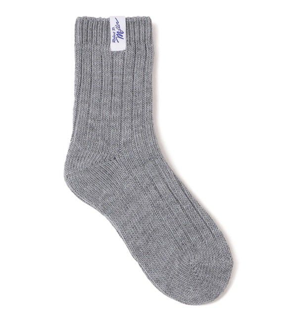 SHIPS any「miller: ピスネーム付き リブ ソックス」|ソックス|グレー