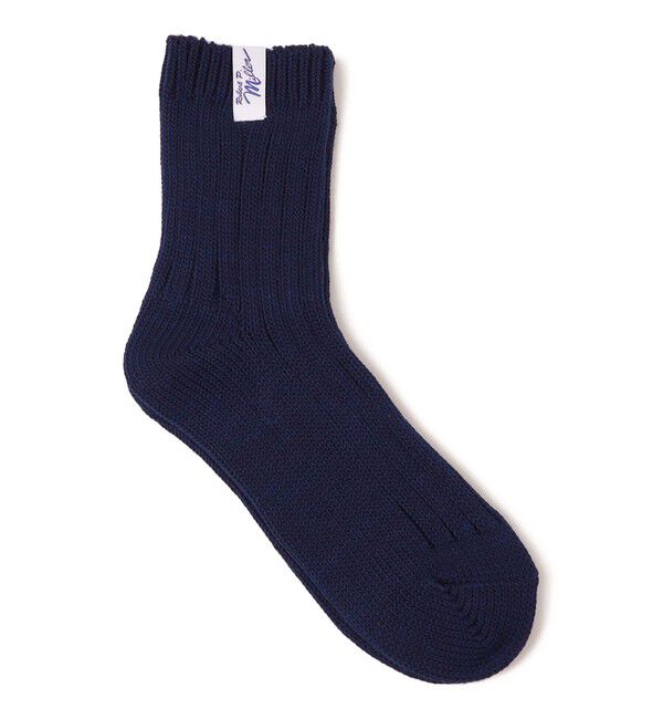 SHIPS any「miller: ピスネーム付き リブ ソックス」|ソックス|ネイビー