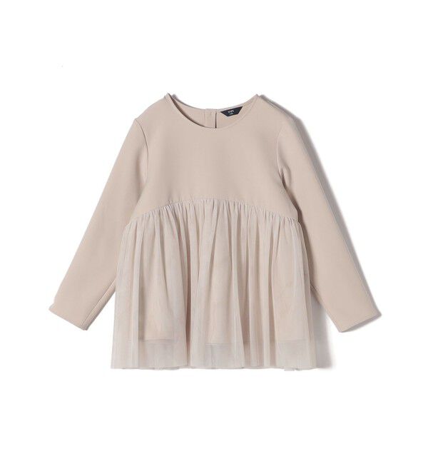 SHIPS Colors 「SHIPS Colors:〈手洗い可能〉ツインクロス チュール コンビ トップス◇」|シャツ・ブラウス|