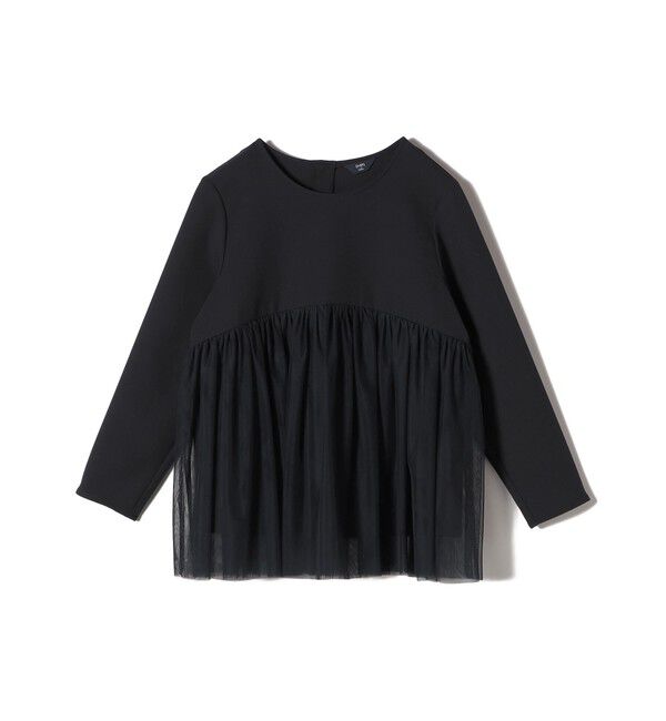 SHIPS Colors 「SHIPS Colors:〈手洗い可能〉ツインクロス チュール コンビ トップス◇」|シャツ・ブラウス|