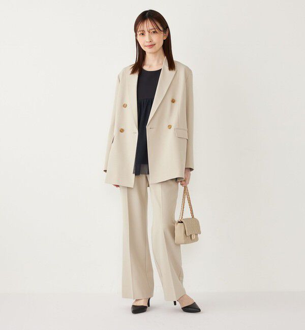 SHIPS Colors 「SHIPS Colors:〈手洗い可能〉ツインクロス チュール コンビ トップス◇」|シャツ・ブラウス|