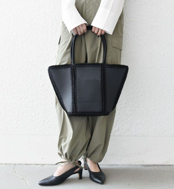 SHIPS any「SHIPS any: ステッチ エンブロイダリー ポケット トートバッグ」|トートバッグ|