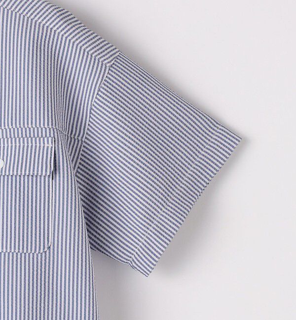 SHIPS KIDS「SHIPS KIDS:100～130cm /〈UVカット/吸水速乾〉ドライタッチ ストライプ シャツ」|シャツ・ブラウス|