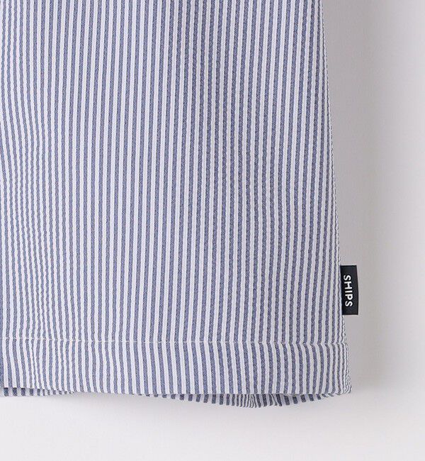 SHIPS KIDS「SHIPS KIDS:100～130cm /〈UVカット/吸水速乾〉ドライタッチ ストライプ シャツ」|シャツ・ブラウス|