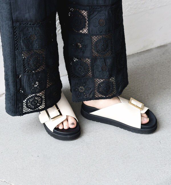 SHIPS any「SHIPS any: バックル ベルト プラットフォーム サンダル」|サンダル|