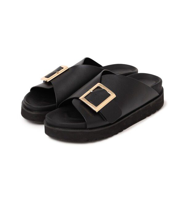 SHIPS any「SHIPS any: バックル ベルト プラットフォーム サンダル」|サンダル|