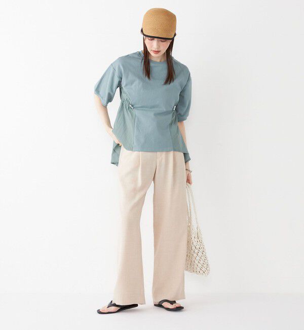 SHIPS Colors 「SHIPS Colors:〈洗濯機可能〉ミニ裏毛 ドッキング トップス◇」|Tシャツ・カットソー|