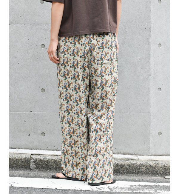 OUTDOOR PRODUCTS Usual Things「ペイズリープリントイージーパンツ セットアップ対応可」|スラックス|