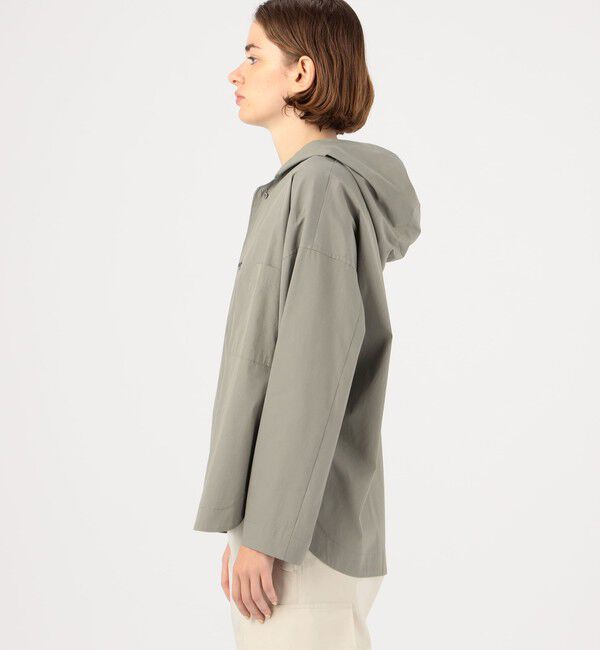 GALERIE VIE「コットンストレッチブロード フードシャツ」|シャツ・ブラウス|