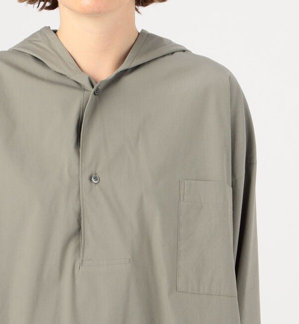 GALERIE VIE「コットンストレッチブロード フードシャツ」|シャツ・ブラウス|