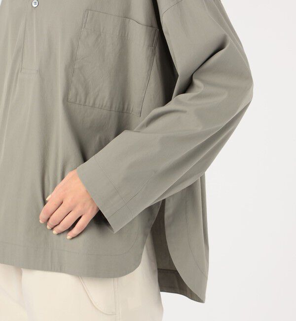 GALERIE VIE「コットンストレッチブロード フードシャツ」|シャツ・ブラウス|