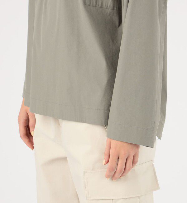 GALERIE VIE「コットンストレッチブロード フードシャツ」|シャツ・ブラウス|