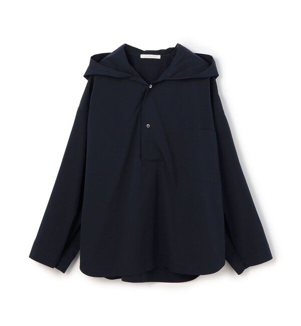 GALERIE VIE「コットンストレッチブロード フードシャツ」|シャツ・ブラウス|69 ネイビー
