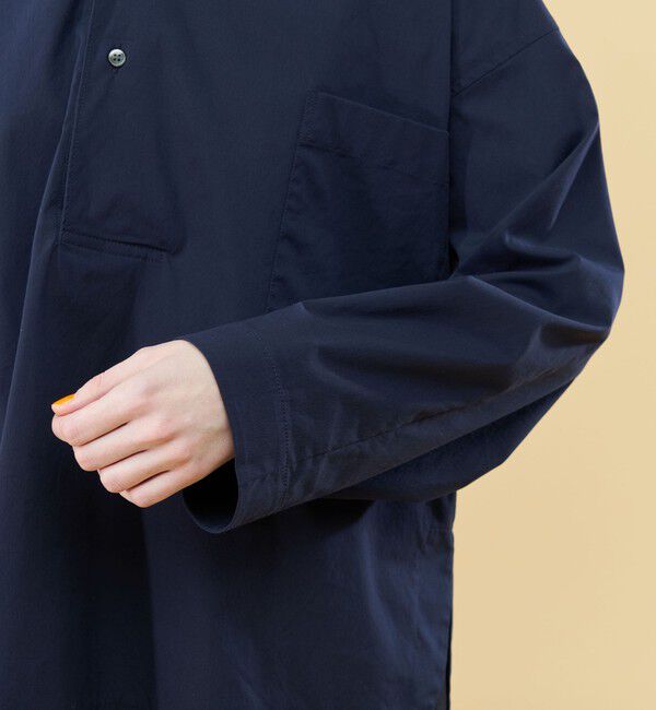 GALERIE VIE「コットンストレッチブロード フードシャツ」|シャツ・ブラウス|