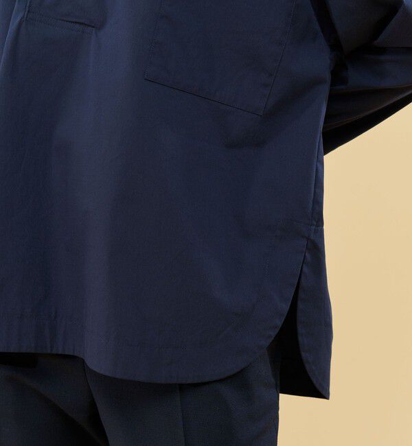 GALERIE VIE「コットンストレッチブロード フードシャツ」|シャツ・ブラウス|