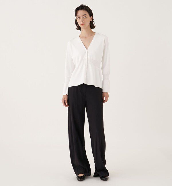 DES PRES「マットレーヨンストレッチ Vネックカーディガン」|カーディガン|