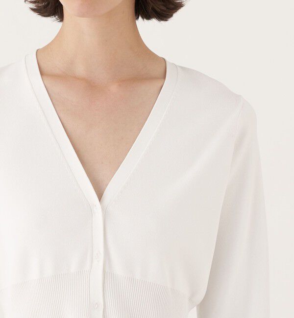 DES PRES「マットレーヨンストレッチ Vネックカーディガン」|カーディガン|