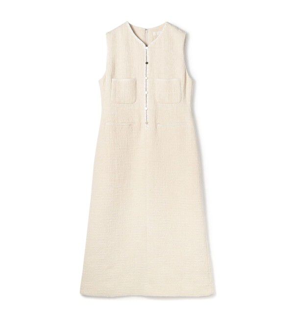 オケージョンにもおすすめ！ツイード Vネックジャンパースカート Ballsey オケージョンにもおすすめ！ツイード Vネックジャンパースカート Ballsey