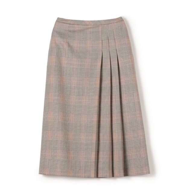 TOMORROWLAND collection「マルチグレンチェック アシンメトリープリーツスカート」|スカート|34 ブラウン系