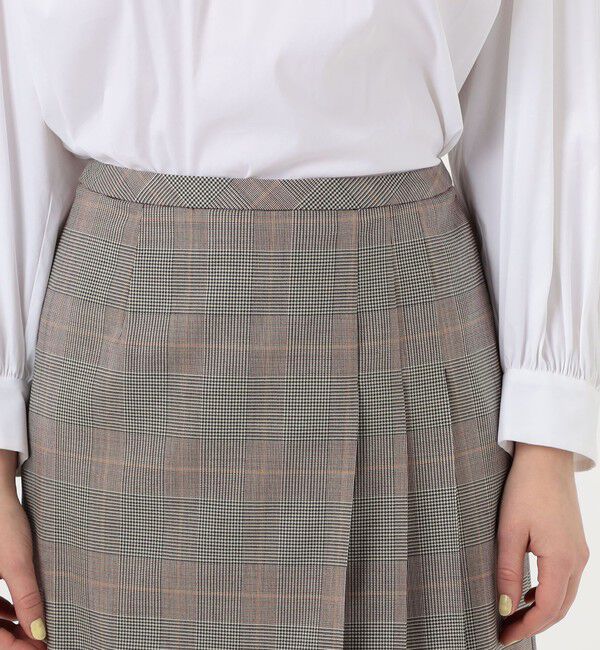 TOMORROWLAND collection「マルチグレンチェック アシンメトリープリーツスカート」|スカート|