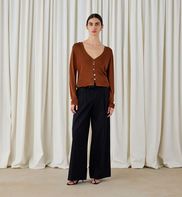 DES PRES「マットレーヨン Vネックカーディガン」|カーディガン|